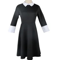 Addams Family Kostume Wednesday Addams Sort Kjole | Halloween Rollespilskostume *Morticia kjole*S Morticia kjole,CJY Morticia dress en-US