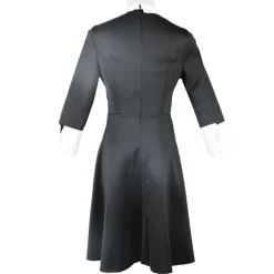 Addams Family Kostume Wednesday Addams Sort Kjole | Halloween Rollespilskostume *Morticia Paryk* L Morticia Paryk, CJY Morticia Wig en-US