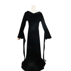Addams Family Kostume Wednesday Addams Sort Kjole | Halloween Rollespilskostume *Morticia kjole*XXL Morticia kjole,CJY Morticia dress en-US