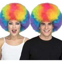Afroperrykke - Disfrazzes - Ekstra Stor - Multifarvet - Kostume - Unisex Flerfärgad