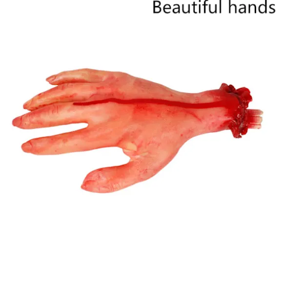 Afskårne hænder Halloween Zombie Hånd Afskåret Arm Rekvisitter Brudt B A3