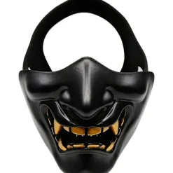 Airsoft Halvmaske, Ond Djævel Monster Kabuki Samurai Hannya