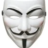 AKORD 990222" V for Vendetta Anonymous Guy Fawkes Halloween Maskerade Maske, Unisex-voksen, Hvid, One Size