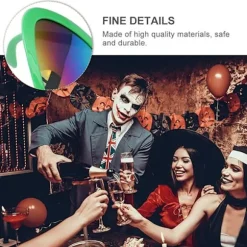 Alien kostume tilbehør Alien briller Plast Mars hovedbånd til Halloween 2 stk.