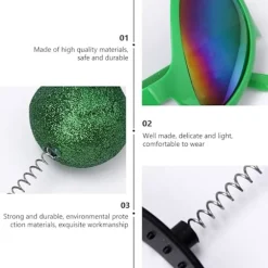 Alien kostume tilbehør Alien briller Plast Mars hovedbånd til Halloween 2 stk.