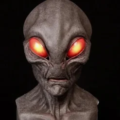 Alien latexmaske Halloween alien horror maske hovedbeklædning (alien [røde øjne])