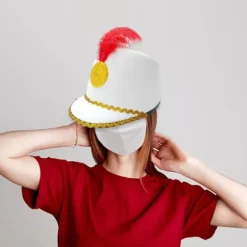 Amerikansk marchorkesterhat, majorhat med fjer, multifunktionel trommemajorhat, kostumehat til julebegivenheder, drenge, mænd