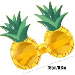 Ananas solbriller til børn og voksne, dristigt tropisk design, sjovt strandfest foto brille [YJD]