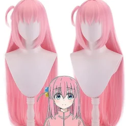 Anime Bocchi The Rock Cosplay Gotou Hitori Cosplay Paryk 70cm Lang Cosplay Parykker (FMY) Pink