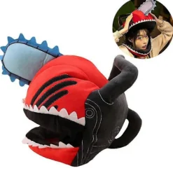 Anime Chainsaw Man Hat Sjov Plys Hovedbeklædning Blød Plys Maske Kostume Halloween Fest Cosplay Rekvisitter Til Voksne fp