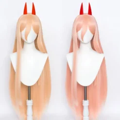 Anime Chainsaw Man Makima Power Cosplay paryk Lang Orange Pink Pa Orange One Size