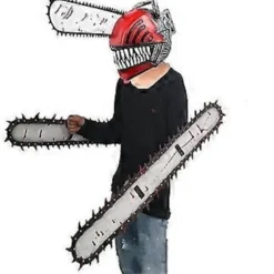 Anime Chainsaw Man Maske med Håndsag