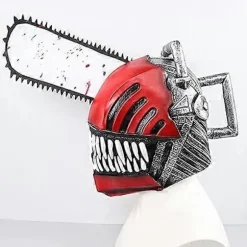 Anime Chainsaw Man Maske med Håndsag