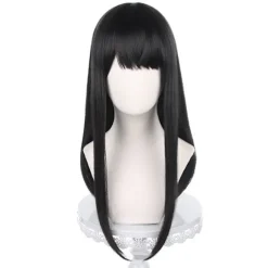 Anime Chainsaw Man Mitaka Asa Cosplay paryk Asa Mitaka Lang Sort Black One Size