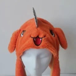 Anime Chainsaw Man Pochita Plys Flytbare Ører Cosplay Hat Halloween Jul Karneval Fest Udklædning Pochita Ører Hat Flytbar (FMY) 1 One Size