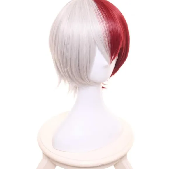 Anime Cosplay Paryk, Halloween Paryk, med Gratis Parykhætte (Todoroki Shouto)