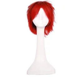 Anime Cosplay Paryk Kort Glat Peru, CJY Black & Red