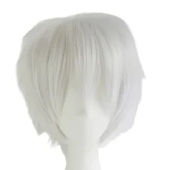 Anime Cosplay Paryk til Halloween, Alsidig Kort Unisex Paryk, Eftersalgsgaranti Premium Syntetisk Hårstykke, Justerbar Pasform til