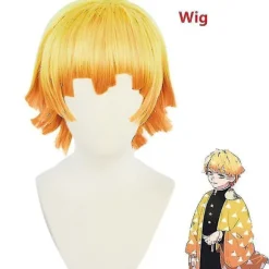 Anime Demon Slayer Kimetsu No Yaiba Agatsuma Zenitsu Cosplay Kostume Kvinder Kimono Uniform Halloween Julefest Tøj