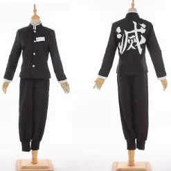 Anime Demon Slayer Kimetsu No Yaiba Agatsuma Zenitsu Cosplay Kostume Kvinder Kimono Uniform Halloween Julefest Tøj