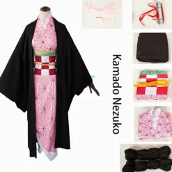 Anime Demon Slayer: Kimetsu No Yaiba Zenitsu Giyu Tanjirou Kamado Nezuko Cosplay Kimono Uniform Cosplay Kostume Kamado Nezuko til Børn og Voksne Kamado Kamado Nezuko Adult M | Fyndiq