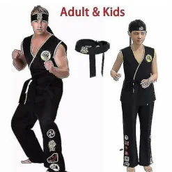 Anime Game Kof Kostume Cobra Kai Val Armorr Karate Uniform-i Yz 140 cm