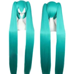 Anime Hatsune Miku Vocaloid Hatsune Miku Cosplay Paryk Langt Hår.l