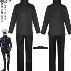 Anime Jujutsu Kaisen Gojo Satoru Cosplay Kostume Overdele Bukser Øjenplaster Halloween Fest Mænd Uniform Wi