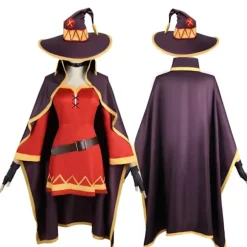 Anime Megumin Cosplay Kostume Kvinder Magiker Kjole Outfits Megumin Cos Paryk Halloween Cos Kostumer XS,CJY XS A2 Cosplay Costume