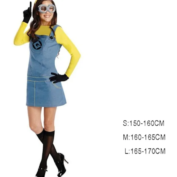 Anime Minion Full Family Cosplay Kostume Dreng Pige Kjole Jumpsuits Kvinder y women M