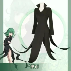 Anime One Punch Man Terrible Tornado Cosplay Kostume Senritsu No Tatsumaki Paryk Sexet Sort Kjole Halloween Uniform til Børn Voksen Børn Størrelse 110 | Fyndiq