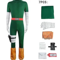 Anime Rock Lee Cosplay Kostume Jumpsuit Outfits Halloween Karnevalsdragt size