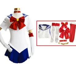 Anime Sailor Moon Cosplay Kostume Tsukino Usagi Uniform Kjole Outfits Cosplay Gul Paryk Halloween Karneval Fest Kvinder Børn XL kun paryk, CJY only wig en-US | Fyndiq
