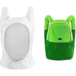 Anime Spil Cosplay Hat Kid Sød Grøn Plys Rygsæk Hvide Kaninører til Påskedags Kostume Halloween Tilbehør - DSW (FMY) Finn Hat Backpack One Size