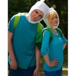 Anime Spil Cosplay Hat Kid Sød Grøn Plys Rygsæk Hvide Kaninører til Påskedags Kostume Halloween Tilbehør - DSW (FMY) Finn Hat Backpack One Size