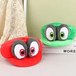 Anime Spil Mario Odyssey Plys Hat Nyhed Grøn Rød Kasket til Cosplay Kostume Halloween Fødselsdagsgaver