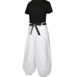 Anime Tsu Kaisen Fushiguro toji Kostume Voksen Unisex Kortærmet Top Bukser Sæt Uniform - Perfekt C1W1 XL