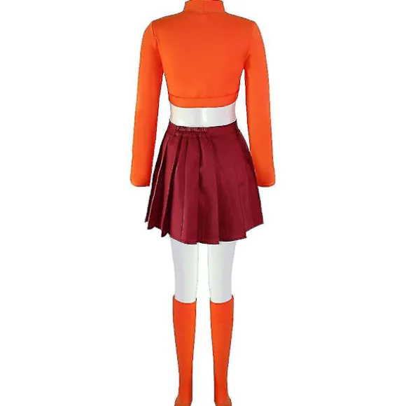 Anime Velma Cosplay Kostume Filmfigur Orange Uniform Halloween Kostume Til Kvinder Piger Cosplay Kostume Paryk -a long version M