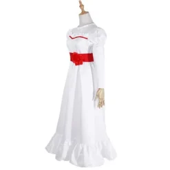 Annabel Film Cosplay Kostume til Kvinder Børn Voksen Halloween Kostumer og Paryk Rædsel Skræmmende Fancy Hvid Kjole Outfits A kun paryk-FF- A kun paryk A only wig Kids 110 | Fyndiq