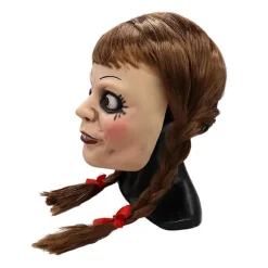 Annabelle Fuldmaske Langt Hår Horror Cosplay Fancy Dress Kostume Rekvisit