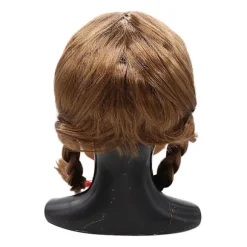 Annabelle Fuldmaske Langt Hår Horror Cosplay Fancy Dress Kostume Rekvisit