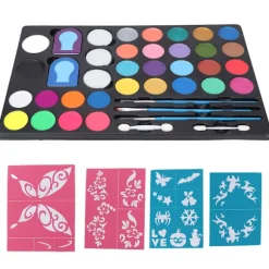 Ansigts- og kropsmaling 30 farver Ikke-giftigt makeupmalingssæt til Halloween Cosplay Kostumer Fester Festivaler