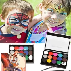 Ansigtsmaling Kropsmaling, Make-Up Palette med 15 Farver