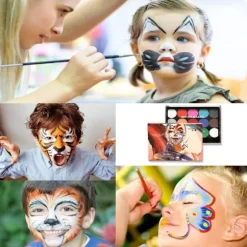 Ansigtsmaling Kropsmaling, Make-Up Palette med 15 Farver