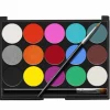 Ansigtsmaling Sæt - 15 Levende Farver Vandbaseret Makeup | Ikke-giftig, Vaskbar & Hypoallergen for Børn & Voksne | Halloween, Cosplay, Fest