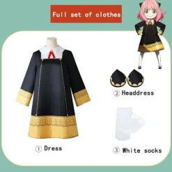 Anya Forger Cosplay Anime SPY X FAMILY Anya Forger Cosplay Kostume Kjole Dukke Paryk Piger Kvinder Uniform Halloween Kostumer XL{Fyn788} XL,CJY XL XL en-US | Fyndiq