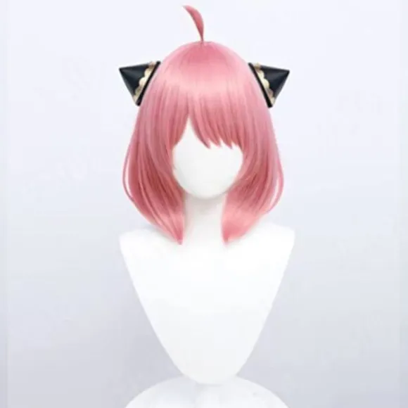 Anya Forger Cosplay Paryk Anime Paryk HSIU Rosa Kort Hår zy Pink