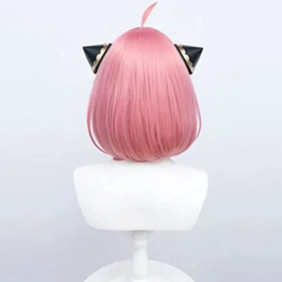 Anya Forger Cosplay Paryk Anime Paryk HSIU Rosa Kort Hår zy Pink
