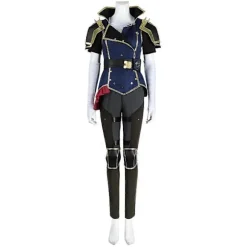 Arcane Vi Cosplay Sheriff Tøj Parykker Anime Spil LoL 2 Kostume Voksen Kvinde Rollespil Frækt Tøj Fest Fancy Kjole Beklædning PERUK PARYK WIG S