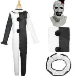 Art The Clown Cosplay Film Terrifier 2 Art The Clown Cosplay Kostume Jumpsuit Maske Halloween Kostumer Maske Til Mænd Kvinder-lingling} costume mask1 L | Fyndiq